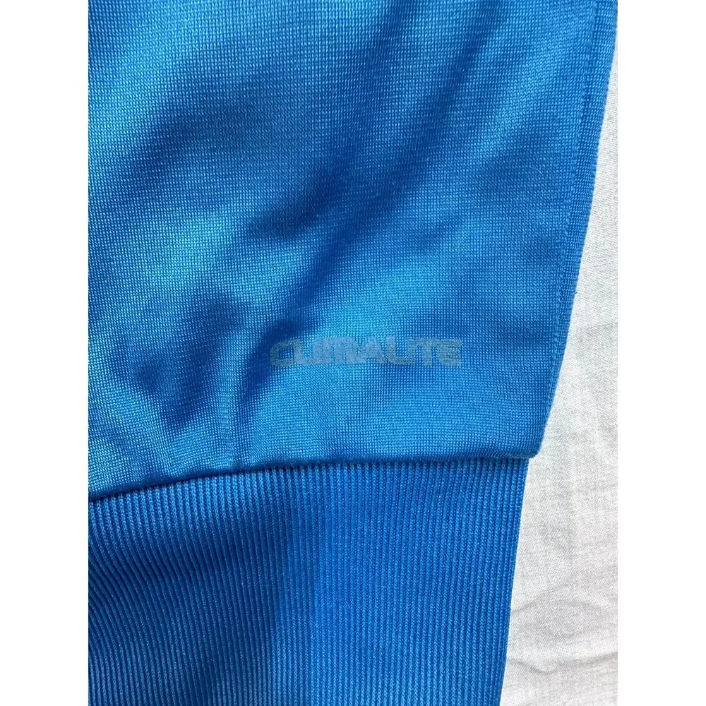 Adidas Clima365 Climalite Full Zip Track Jacket Blue White 3-Stripes Mens Small